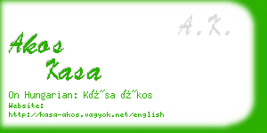 akos kasa business card